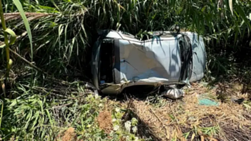 Antalya Alanya'da otomobil bahçeye devrildi: 2 yaralı
