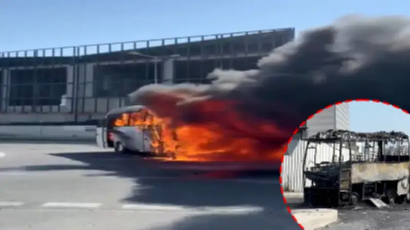 Arnavutköy'de Servis Minibüsü Alev Alev Yandı: O Anlar Kamerada