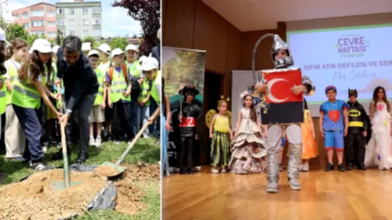 Bağcılar'da Çevre Haftası coşkusu: Miniklerden sıfır atık defilesi