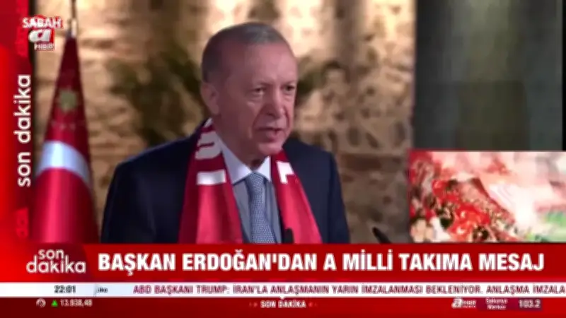 Başkan Erdoğan'dan A Milli Takım'a Destek Mesajı