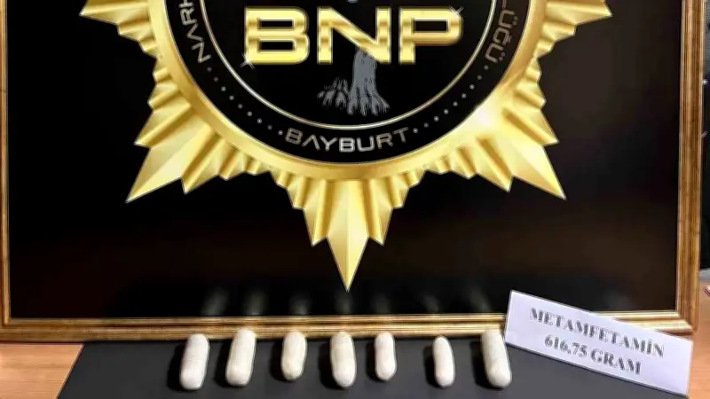 Bayburt'ta 616 gram metamfetamin ele geçirildi, bir kişi tutuklandı