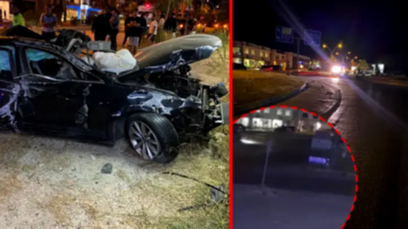 Bodrum'da feci kaza: Refüje çıkan otomobil taklalar attı, 3 yaralı