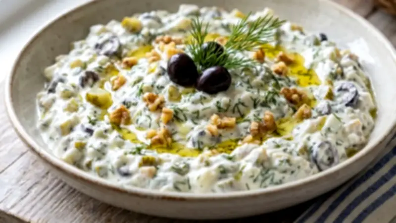 Bol Zeytinli, Cevizli ve Turşulu Efsane Meze: Snejanka Tarifi