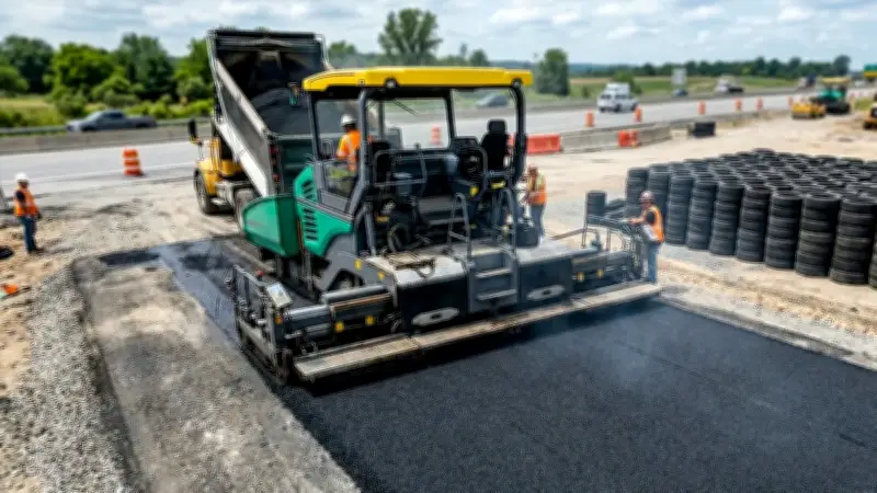 Eski otomobil lastikleri asfalta dönüştü: Çevre dostu yol devrimi