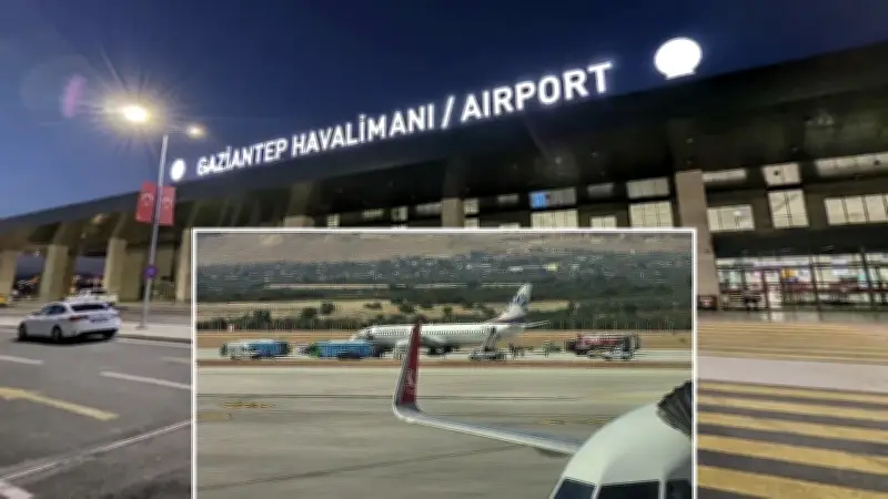 Gaziantep'te Uçak Lastiği Patladı: 186 Yolcu Tahliye Edildi