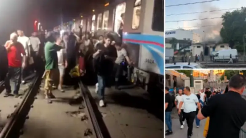 Gaziosmanpaşa'da Tramvay Hattında Trafo Yangını