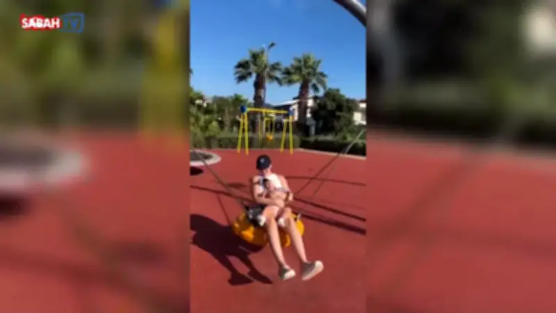 Gizem Karaca ve Kızı Yaz'ın Salıncak Keyfi Sosyal Medyayı Salladı