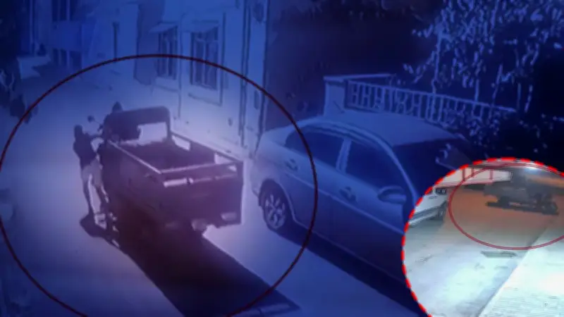 Hatay'da Hırsızlar Çalıştıramadıkları Motosikleti İterek Çaldı: O Anlar Kamerada