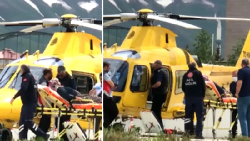Kalp Krizi Geçiren Kadın Hava Ambulansıyla Erzurum'a Sevk Edildi