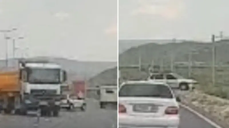 Kayseri'de Tır Korkusuyla Kontrolünü Kaybeden Sürücü Şarampole Yuvarlandı