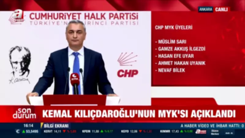 Kemal Kılıçdaroğlu'nun yeni MYK listesi açıklandı, Müslim Sarı'dan imza tepkisi