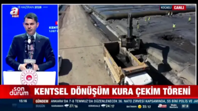 Kocaeli'nde 1.097 konut hak sahibini buldu! Bakan Kurum anahtar teslimi tarihini verdi