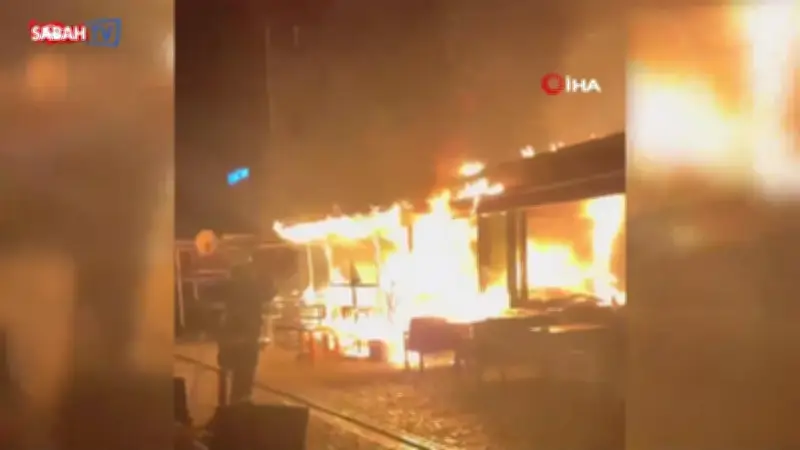 Kırıkkale'de çay ocağında yangın: İş yeri küle döndü