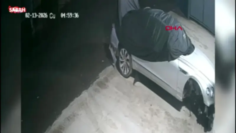 Lüks otomobilin 400 bin liralık altın amblemini çaldı: 'Şüpheliyle aynı kıyafeti giymişiz'