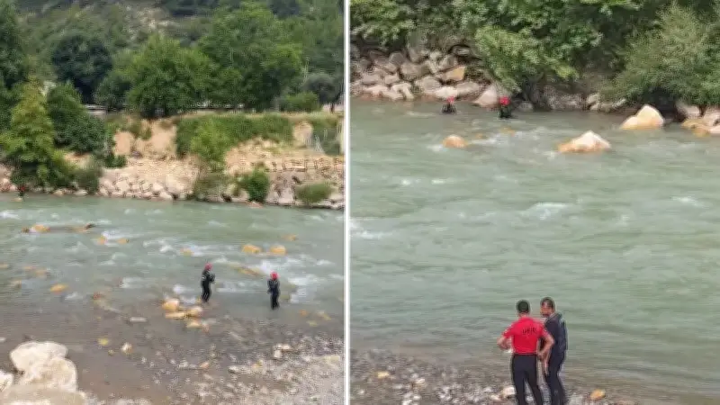 Manavgat'ta piknikte akıntıya kapılan genç aranıyor