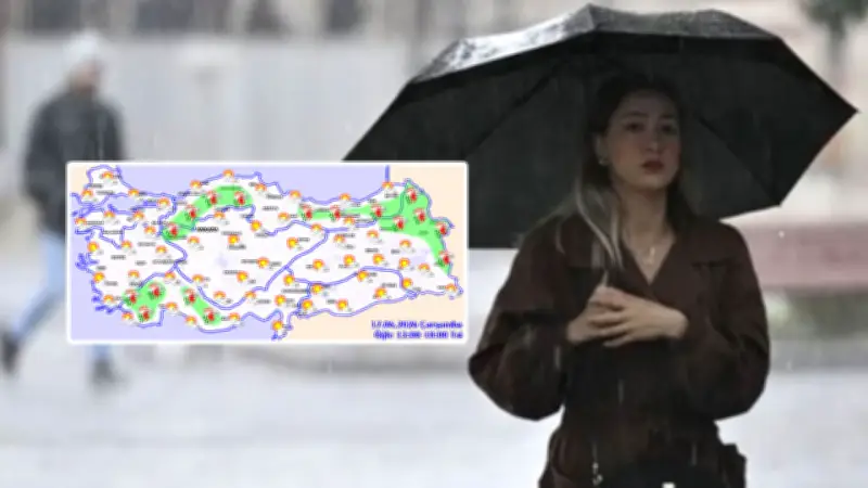 Meteoroloji'den Saatli Uyarı: 5 Bölgede Sağanak Yağış Bekleniyor