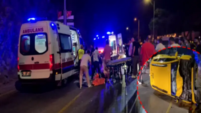 Muğla Bodrum'da taksi-motosiklet kazası: 1 ölü, 1 ağır yaralı