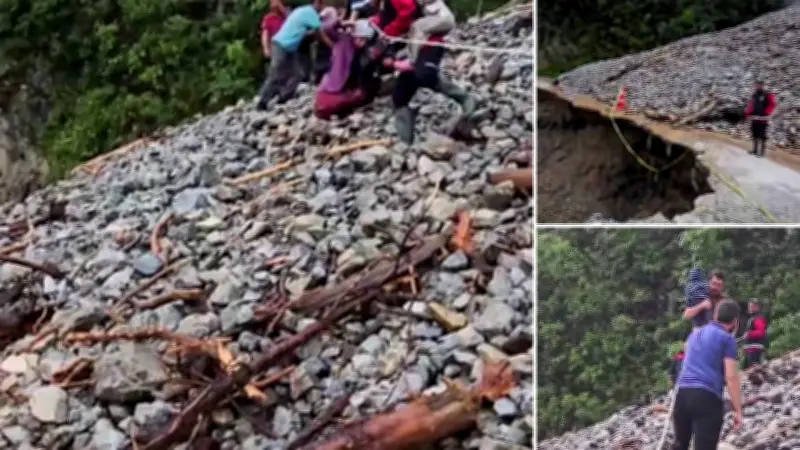 Osmaniye'de Şiddetli Sağanak ve Heyelan Yolu Kapattı
