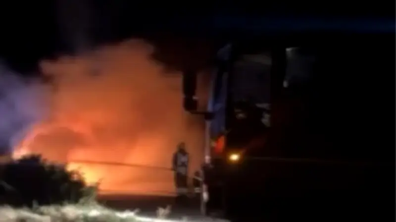 Reyhanlı'da Seyir Halindeki Otomobil Alev Aldı, Kullanılmaz Hale Geldi