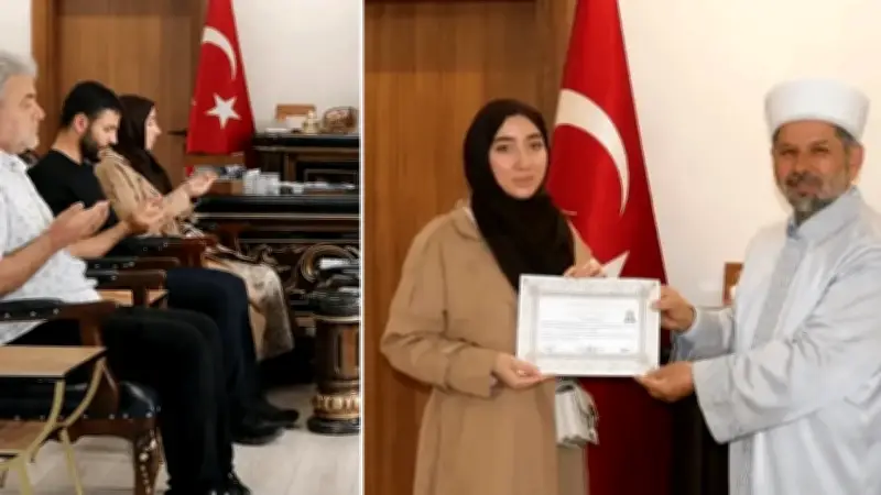 Rusya vatandaşı Valeriia Teplova Mardin'de Müslüman oldu