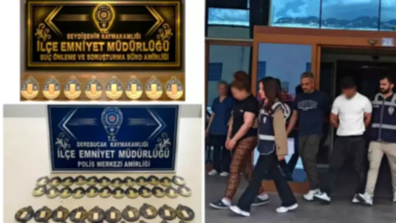 Seydişehir'de sahte altın operasyonu: 5 şüpheli yakalandı