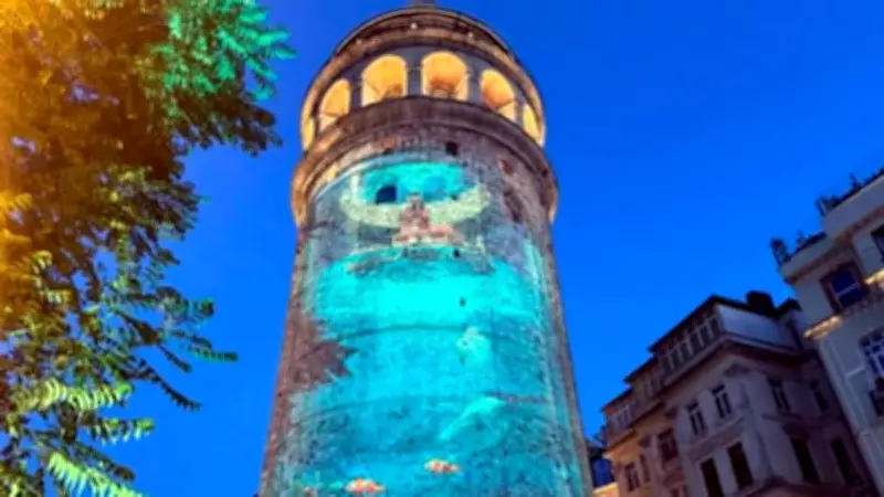 Sıfır Atık Haftası'nda Galata Kulesi'nde Animasyon Gösterisi