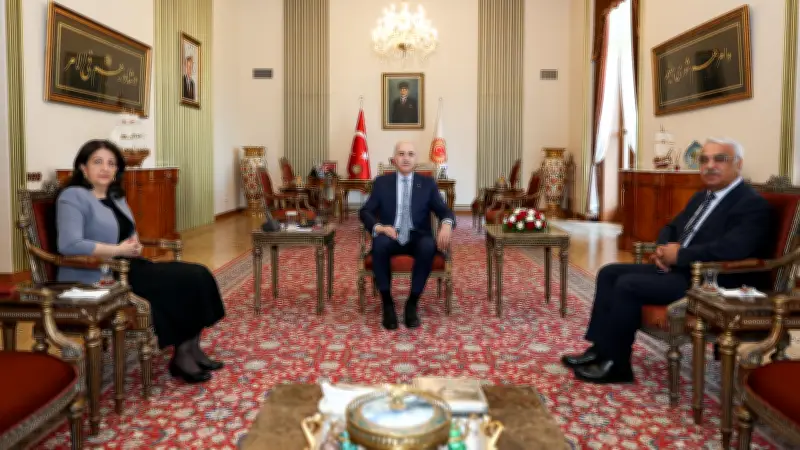 TBMM Başkanı Kurtulmuş, DEM Parti İmralı Heyeti'ni kabul etti