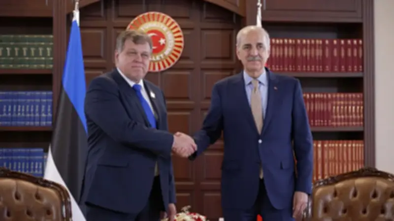 TBMM Başkanı Kurtulmuş, Estonya Meclis Başkanı Hussar ile Görüştü