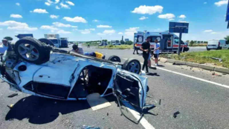 Tekirdağ Muratlı'da Trafik Kazası: 3 Yaralı