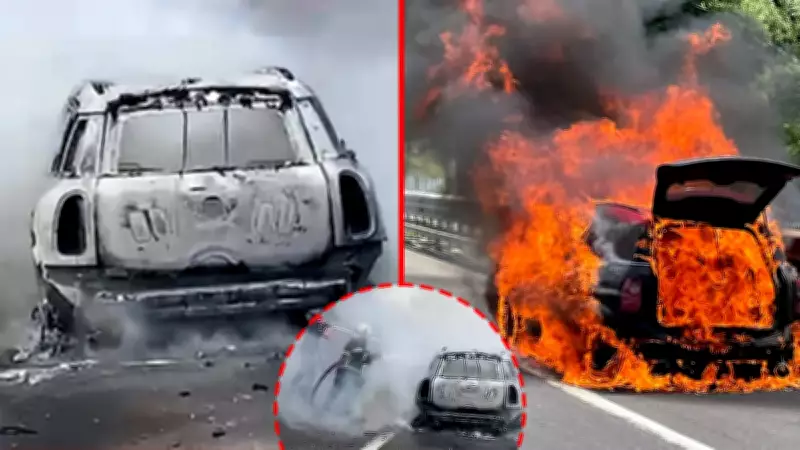 TEM'de Seyir Halindeki Otomobil Alev Topuna Döndü