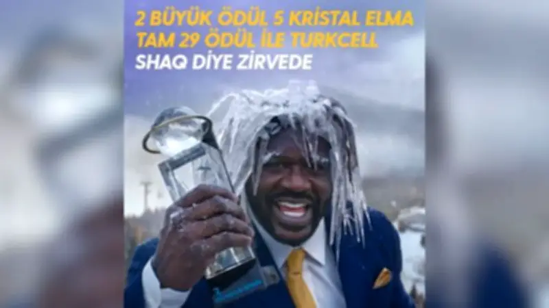 Turkcell'in 'Shaq diye 5G' Reklamı Kristal Elma'da 5 Ödül ve 2 Büyük Ödül Kazandı