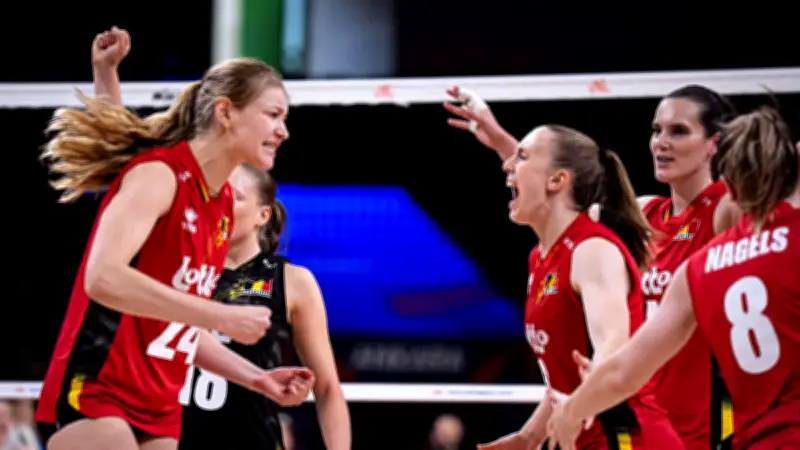 Voleybol Kadınlar Milletler Ligi'nde Belçika, Fransa'yı 3-2 Mağlup Etti