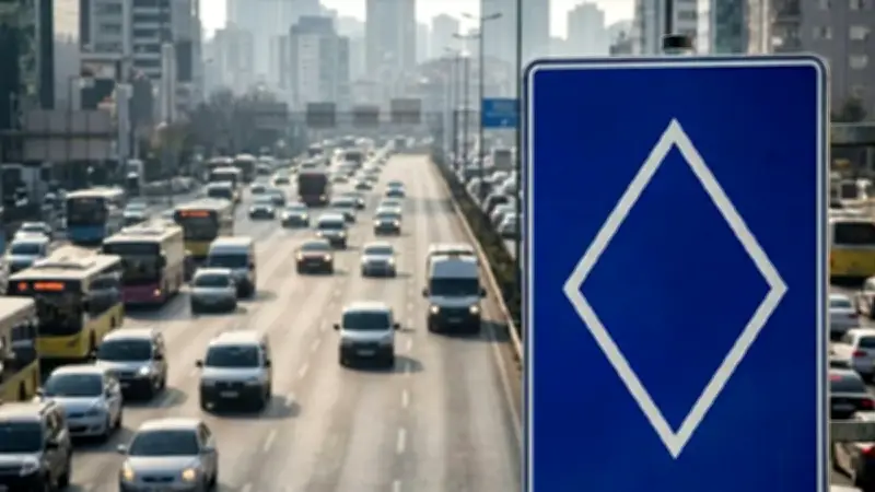 Yeni Trafik Tabelası Yollarda: Beyaz Elmasın Anlamı ve Cezası