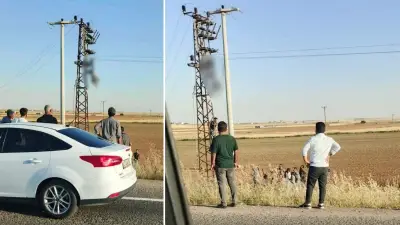 Şanlıurfa'da elektrik direğinde akıma kapılan işçi ağır yaralandı