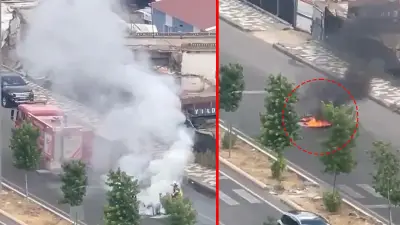 Diyarbakır’da Seyir Halindeki Motosiklet Alev Topuna Döndü