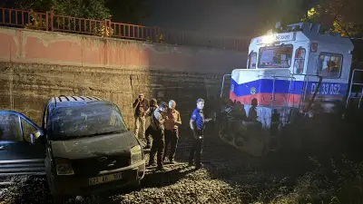 Elazığ'da yük treni hafif ticari araca çarptı: 2 yaralı
