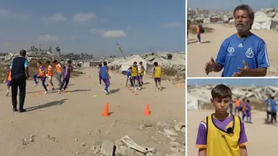 Gazze'de Spor Altyapısı Tamamen Yok Oldu, Çocuklar Enkazda Futbol Oynuyor