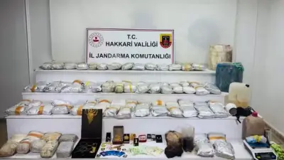 Hakkari'de İHA destekli uyuşturucu operasyonunda 626 kilogram ele geçirildi