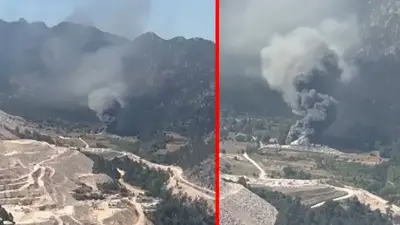 Isparta'da mermer ocağı yangını: 1 işçi hayatını kaybetti