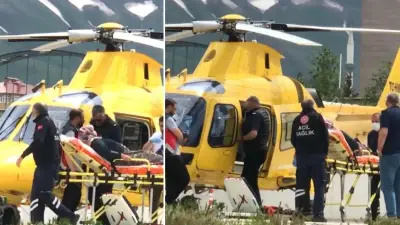 Kalp Krizi Geçiren Kadın Hava Ambulansıyla Erzurum'a Sevk Edildi