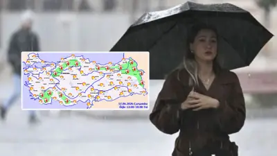 Meteoroloji'den Saatli Uyarı: 5 Bölgede Sağanak Yağış Bekleniyor