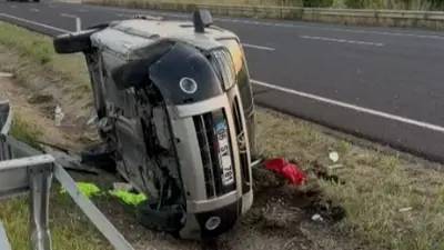 Polatlı'da otomobil takla attı: 1 ağır yaralı