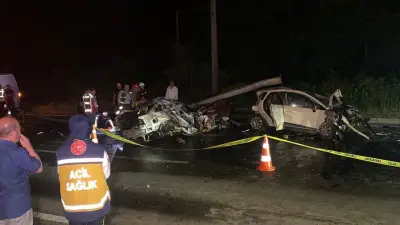 Rize'de Kaza: 3 Ölü, 4 Yaralı! Araçlar Alev Aldı