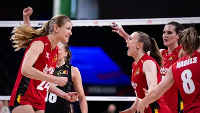 Voleybol Kadınlar Milletler Ligi'nde Belçika, Fransa'yı 3-2 Mağlup Etti