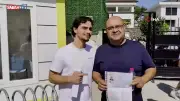Baba oğul YKS sınavına aynı okulda yan yana sınıflarda girdi
