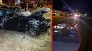 Bodrum'da feci kaza: Refüje çıkan otomobil taklalar attı, 3 yaralı