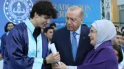 Cumhurbaşkanı Erdoğan, torunu Ömer Tayyip'in mezuniyet törenine katıldı
