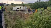 Isparta'da tur midibüsü şarampole yuvarlandı: 5 ölü, 25 yaralı