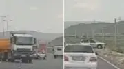 Kayseri'de Tır Korkusuyla Kontrolünü Kaybeden Sürücü Şarampole Yuvarlandı
