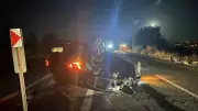 Muratlı'da Otomobil Traktöre Çarptı: Ters Dönen Araçta Sürücü Yaralandı